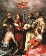 Andrea del Sarto The Debate over the Trinity oil on canvas